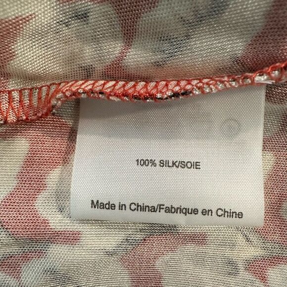 Tory Burch silk Sophia dress red poppy - Picture 5 of 6